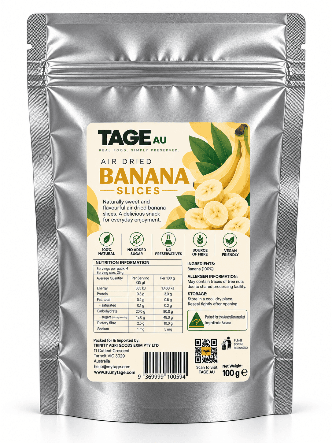Banana Air-Dried food